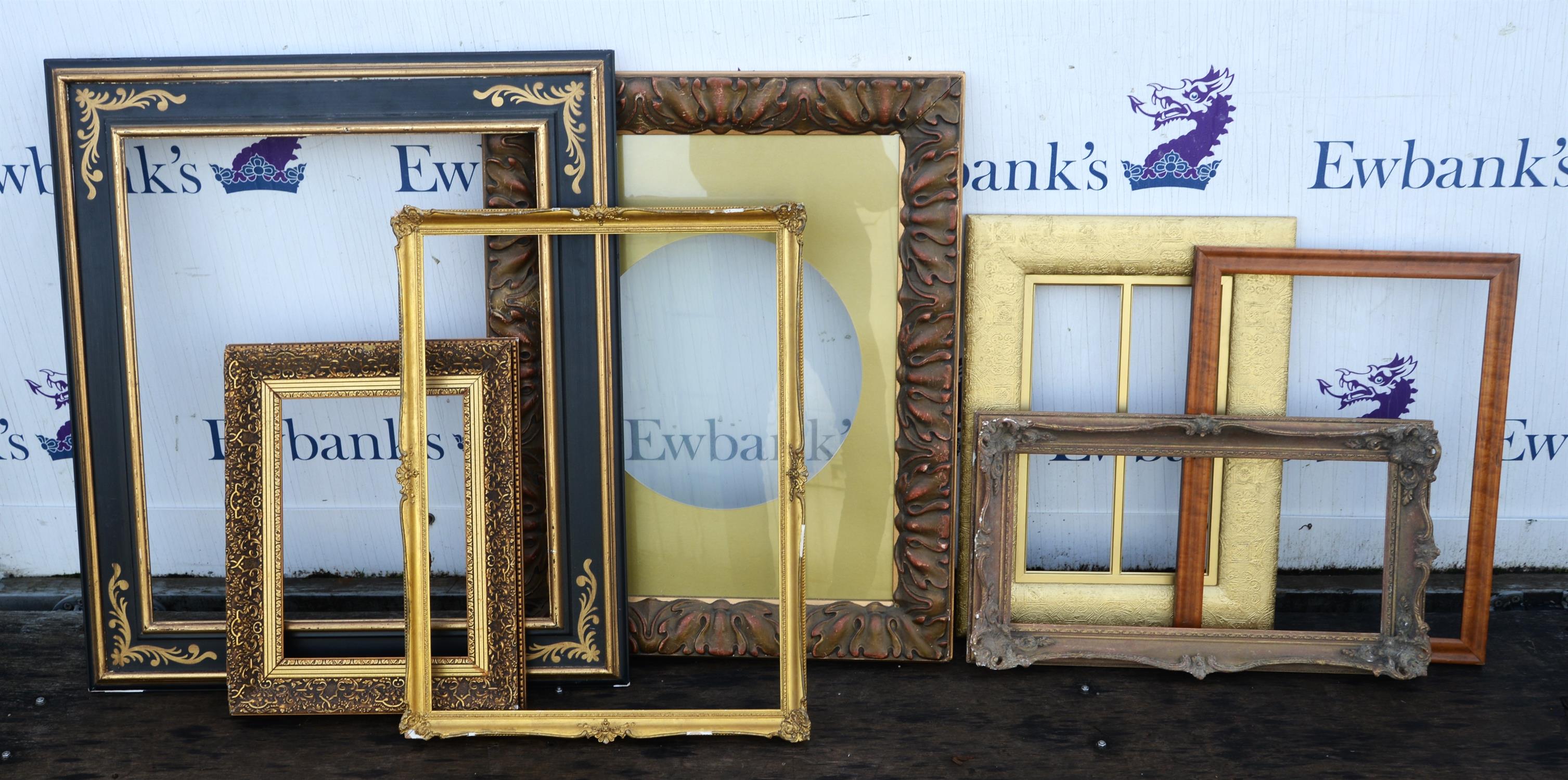 A group of assorted frames