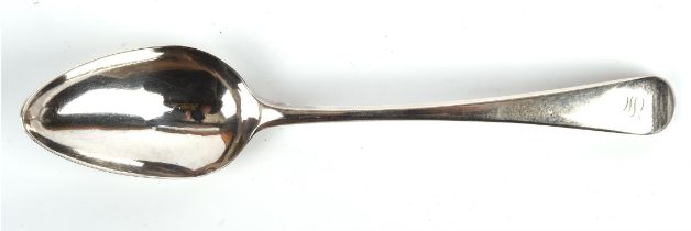 Silver serving spoon, London, 1790,