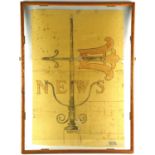 An early 20th century design for a weathervane, on tracing paper, signed lower right, Amor Fenn,