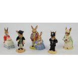Thirteen Royal Doulton Bunnykins porcelain character figures including ; The Easter Parade,