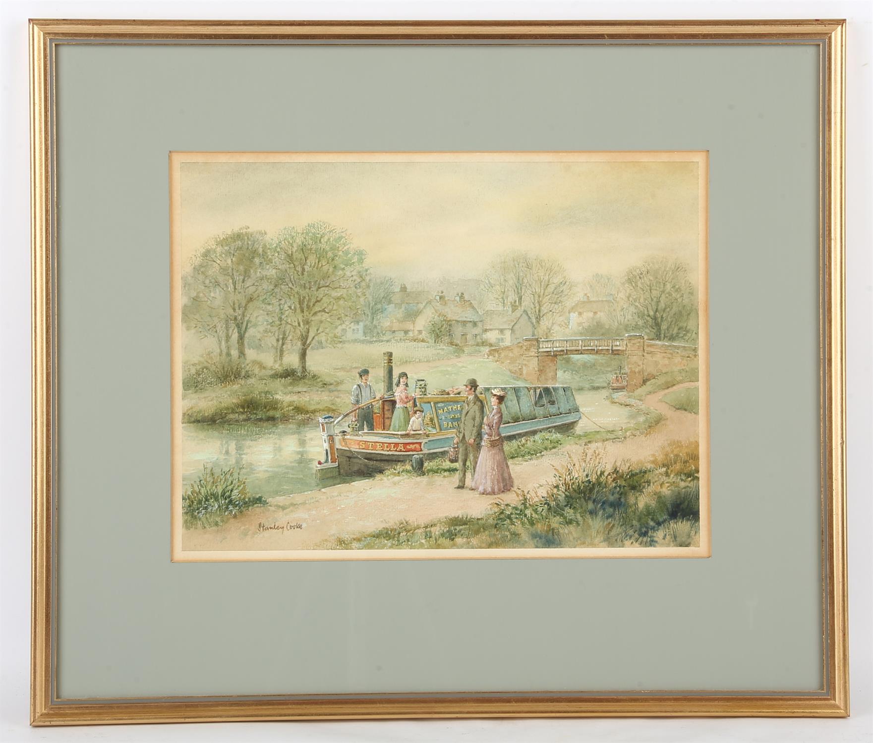 Stanley Cooke (20th century), The barge 'Stella'; The Picnic; The Ice Cream seller, three, - Image 3 of 4