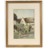 Arthur Charles Fare (1876-1958), Cotswold manor, watercolour, signed in pencil lower left,