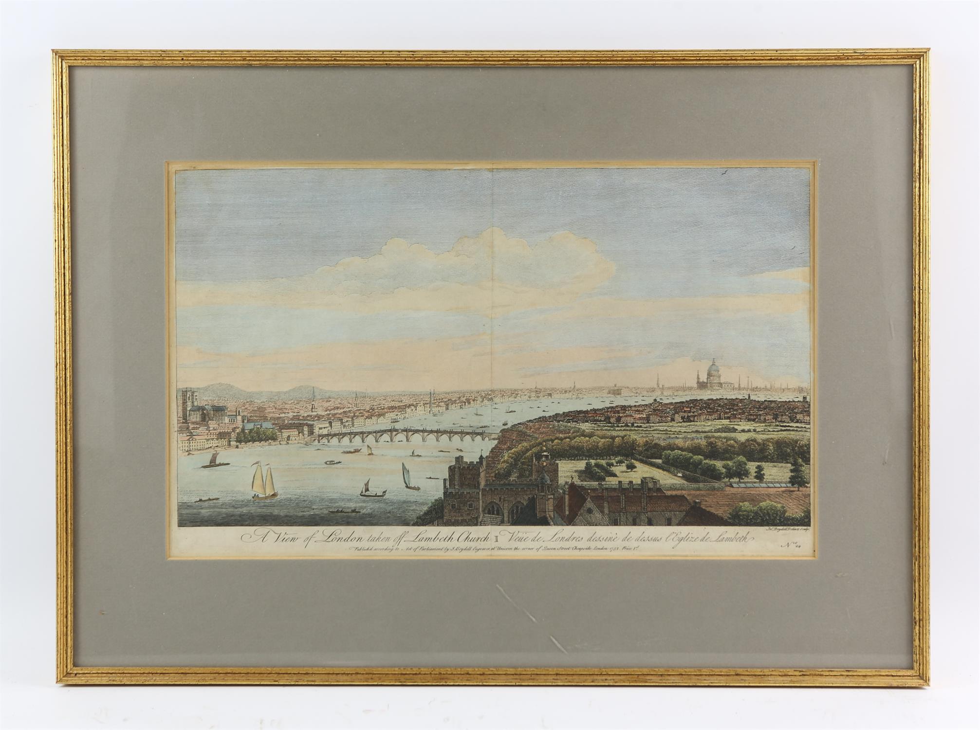 A group of eleven hand coloured engravings, including A Perspective View of the Parade in St