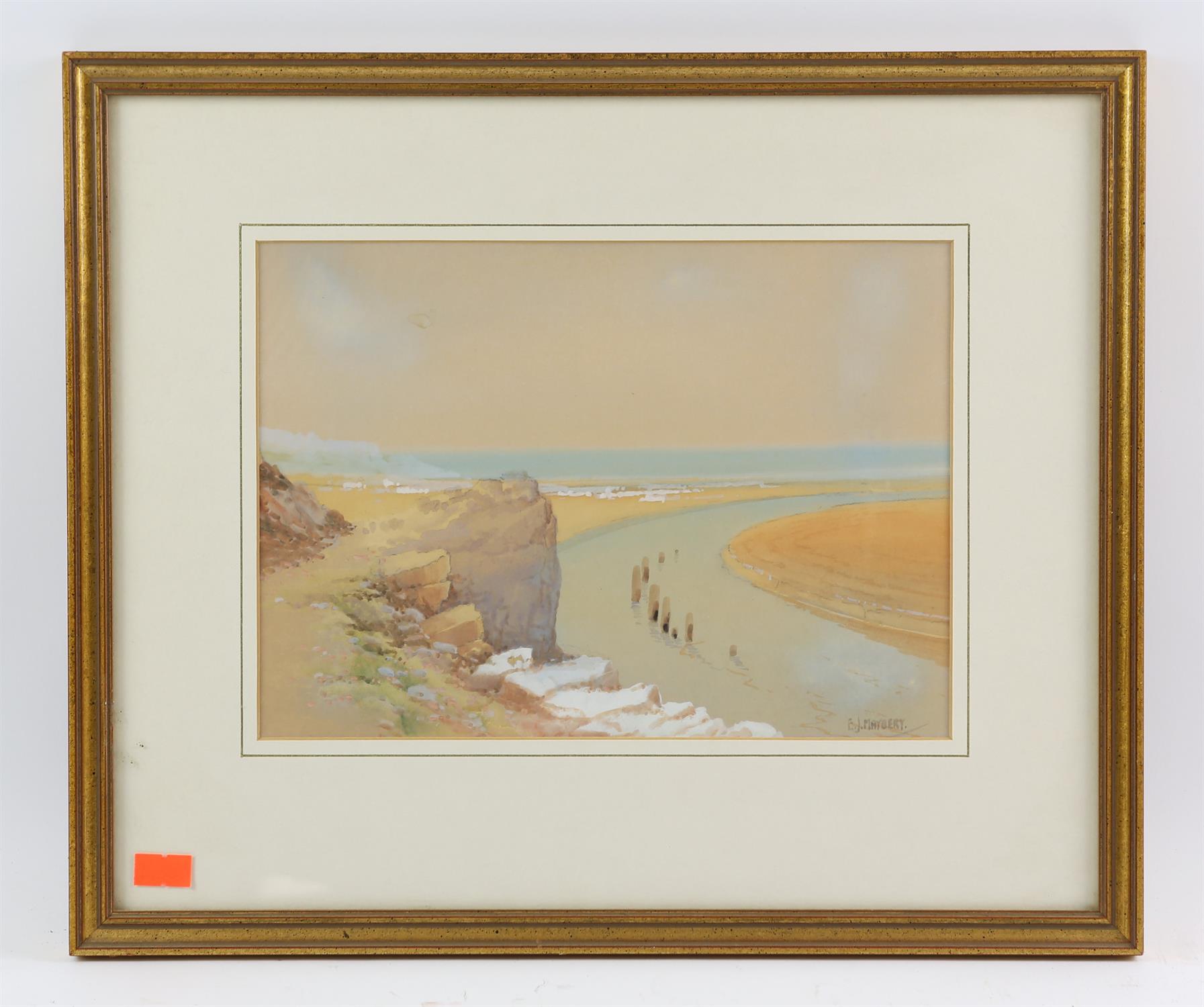 Edgar James Maybery (A. Simes 1887-1964), Coastal views, a pair, watercolour and bodycolour,