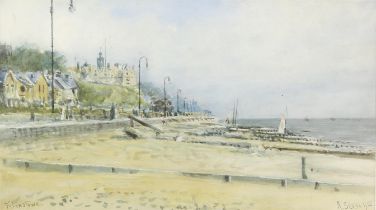 Arthur Severn (British, 1841-1931), 'Felixstowe' (1906), watercolour, signed lower right, 18 x 32.