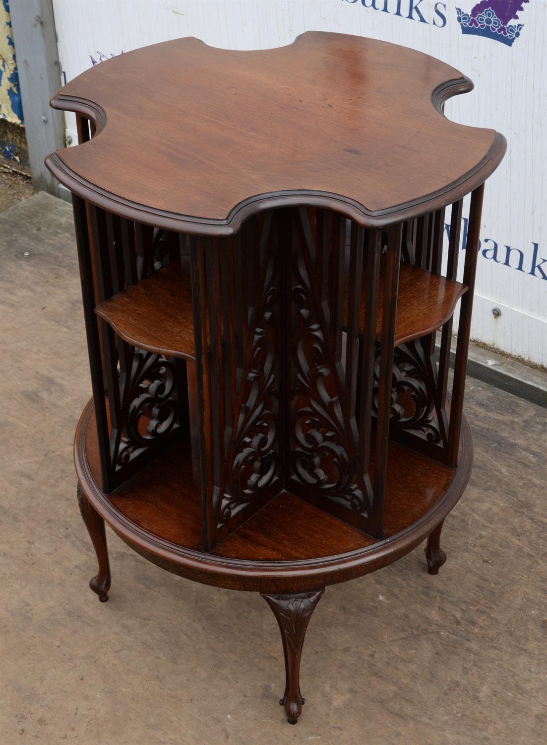 An Edwardian revolving bookcase - Image 2 of 3