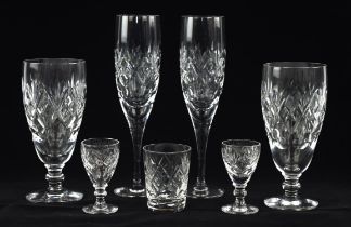 An extensive part suite of late 20th century crystal stemware. (qty)