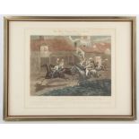After Henry Alken, The First Steeple-Chase on Record, plates I - IV, a set of four aquatints by
