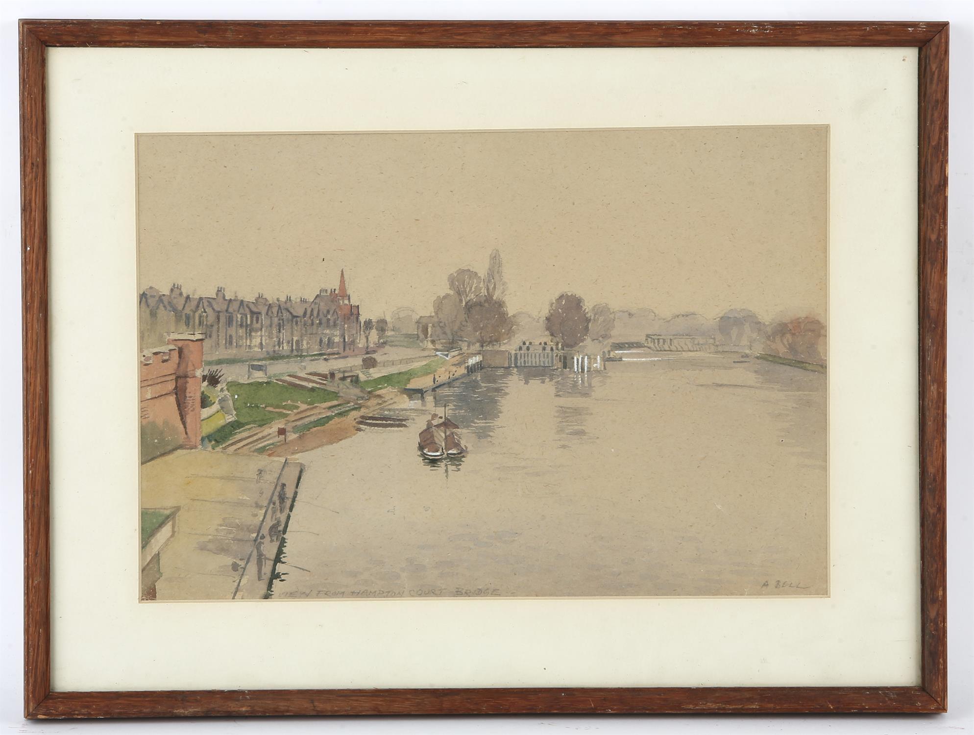 Arthur L. Bell (1897-1995). View from Hampton Court Bridge; Coastal scenes, a group of four - Image 3 of 3