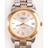 Tissot a Gentleman's PR50 stainless steel wristwatch, with gold plated bezel, with box papers and