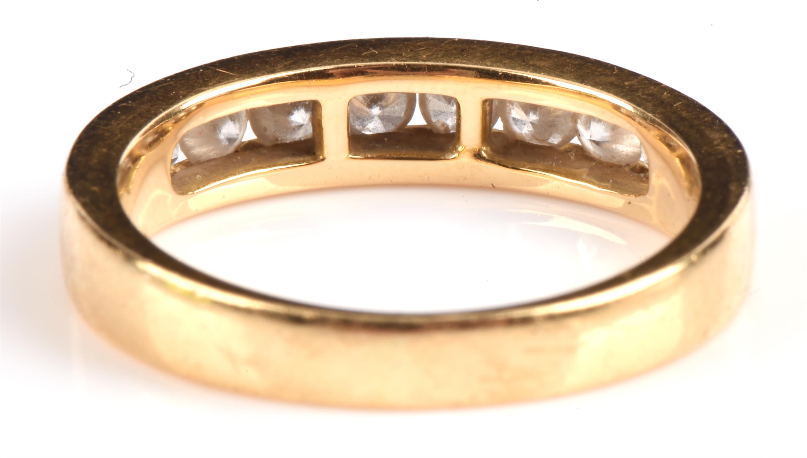 A diamond half eternity ring, eight round brilliant cut diamonds weighing an estimated total of 0. - Image 4 of 5