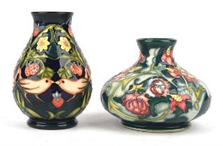 Rachael bishop for Moorcroft, a pottery vase, tube-line decorated in the 'Leicester' pattern,