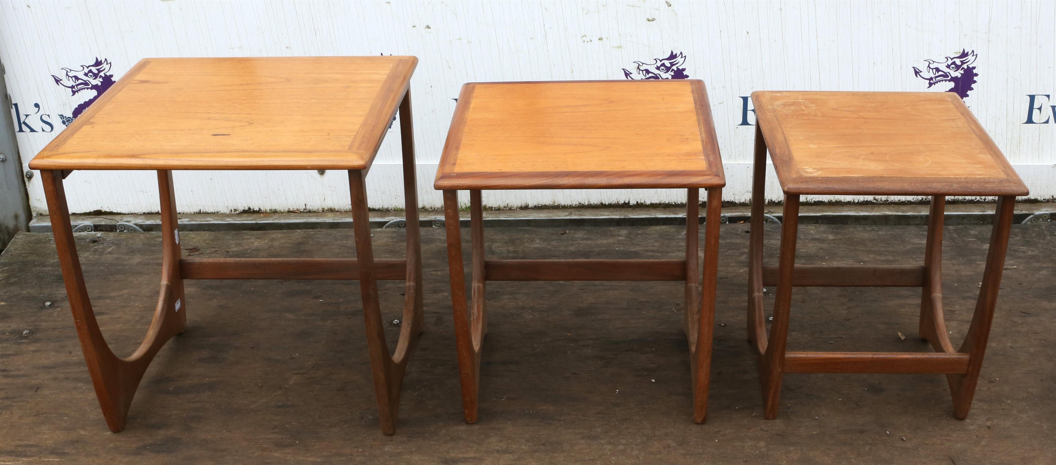 G-plan, a nest of three teak tables, 51cm high x 50cm square (3) - Image 2 of 6