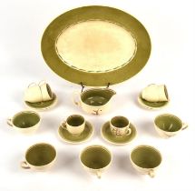 Suzie Cooper, a part dinner and tea /coffee service, to comprise six dinner plates 25.5cm diameter,