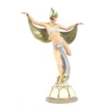 Royal Dux, Butterfly Dancer, a porcelain figure of a dancing lady, early 20th Century,