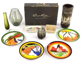 Clarice Cliff for Wedgwood, four limited edition plates from the Bizarre World of Clarice Cliff