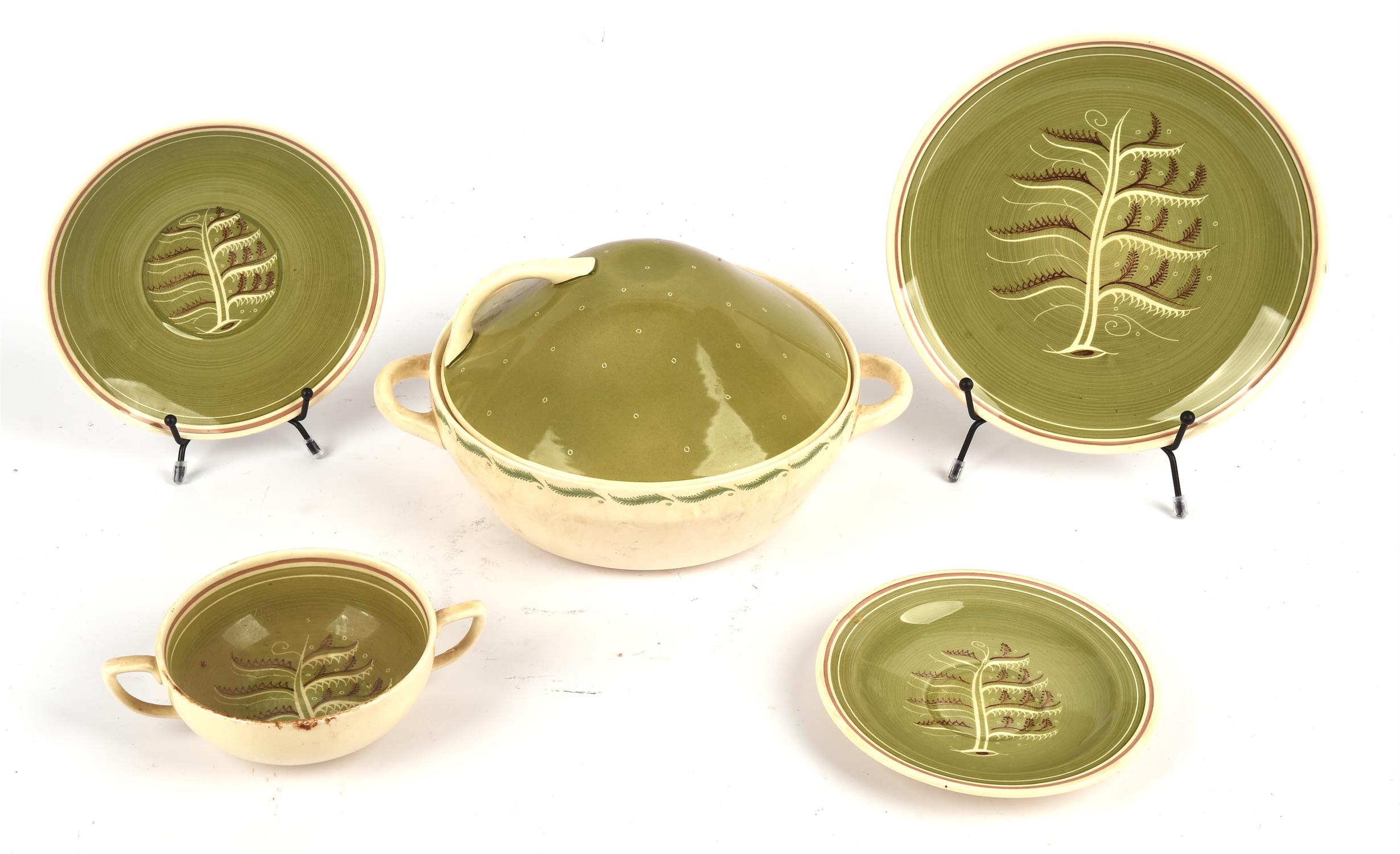 Suzie Cooper, a part dinner and tea /coffee service, to comprise six dinner plates 25.5cm diameter, - Image 2 of 2