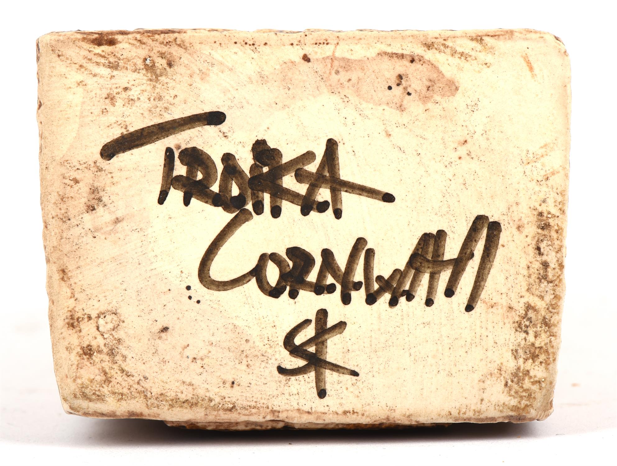 Simone Kilburn (British, 1975-1977) for Troika, a Coffin vase, signed to base, Troika Cornwall, SK, - Image 8 of 8