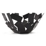 Mario Trimarchi for Alessi, a pair of black anodised metal bowls, together with a white bowl by the
