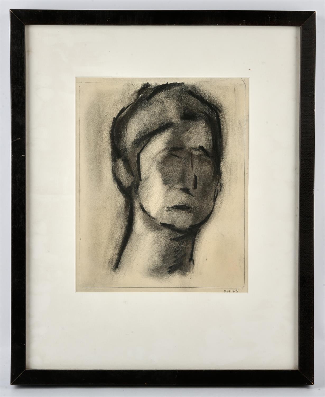 Dorothy Mead (1928-1975), 'Self portrait', charcoal, dated Oct 65 lower right, 29 x 23.5cm. - Image 2 of 4