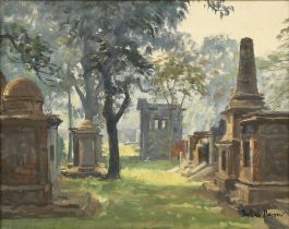 § Julian Barrow (British, 1939-2013), Park Street Cemetery Calcutta I, oil on canvas,