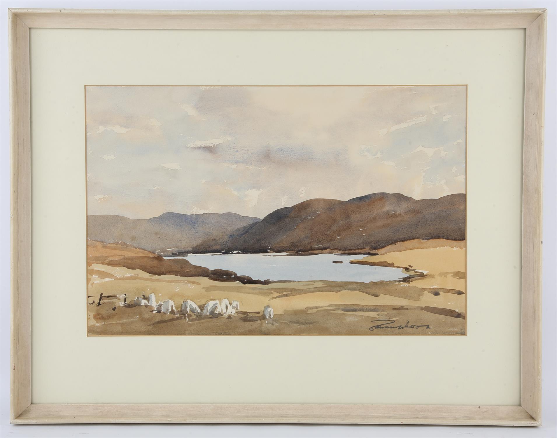 Edward Wesson (British 1910/1983), Lake landscape, watercolour, signed lower right, 32 x 49cm. - Image 2 of 4