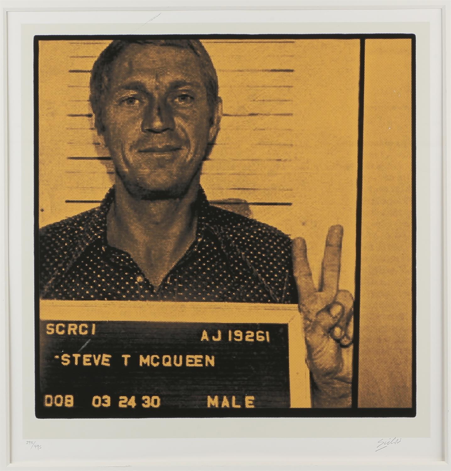 Louis Sidoli (b.1968), Steve McQueen, colour print, signed in pencil lower right,