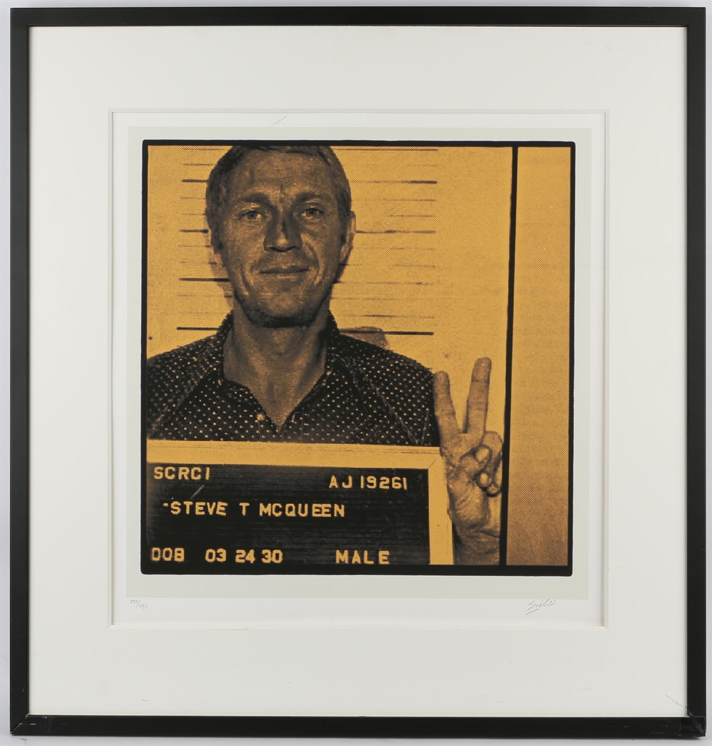 Louis Sidoli (b.1968), Steve McQueen, colour print, signed in pencil lower right, - Image 2 of 4