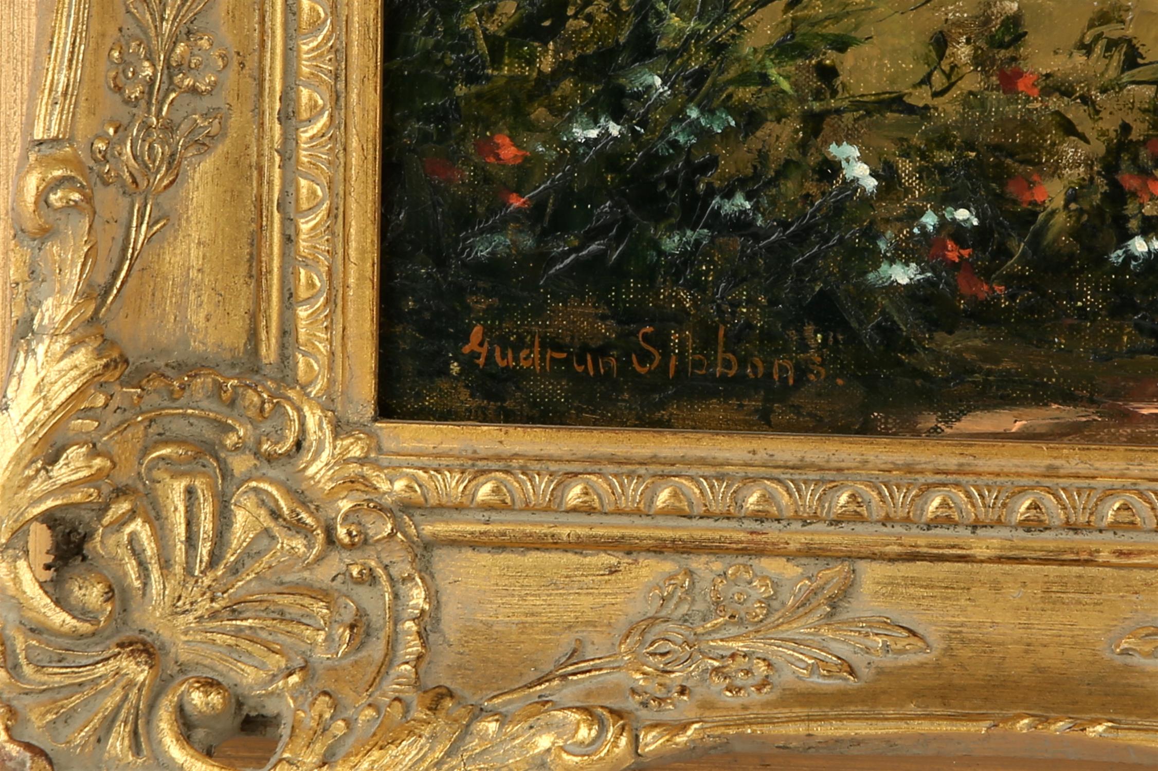 Gudrun Sibbons (British 1925-?) Haymaking, oil on canvas, signed lower left, 41 x 51cm. Framed - Image 3 of 4