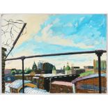 Roger Alsop (British 20th century), Roofscape near Tower Bridge; Roofscape near St Pauls, two,