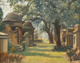§ Julian Barrow (British, 1939-2013), Park Street Cemetery Calcutta II, oil on canvas,