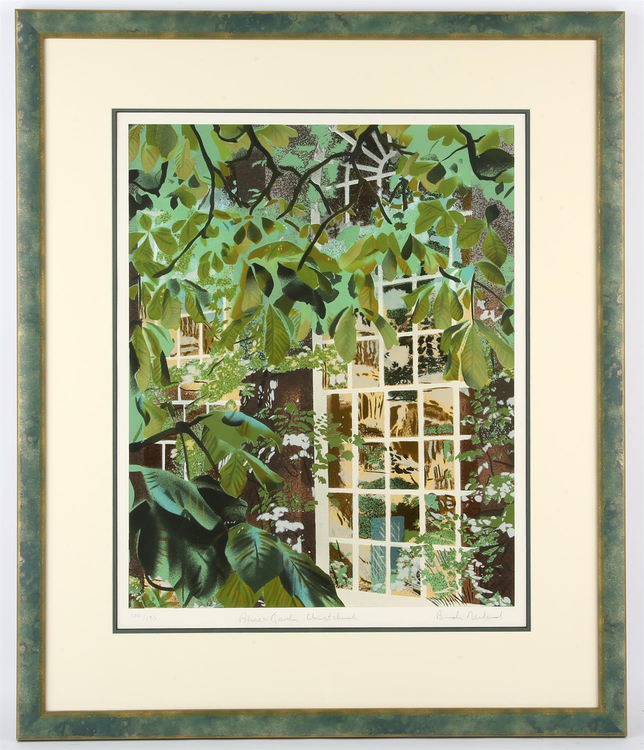 Brendan Neiland (British b.1941), Alice's Garden, Christcurch, colour lithograph, - Image 2 of 4