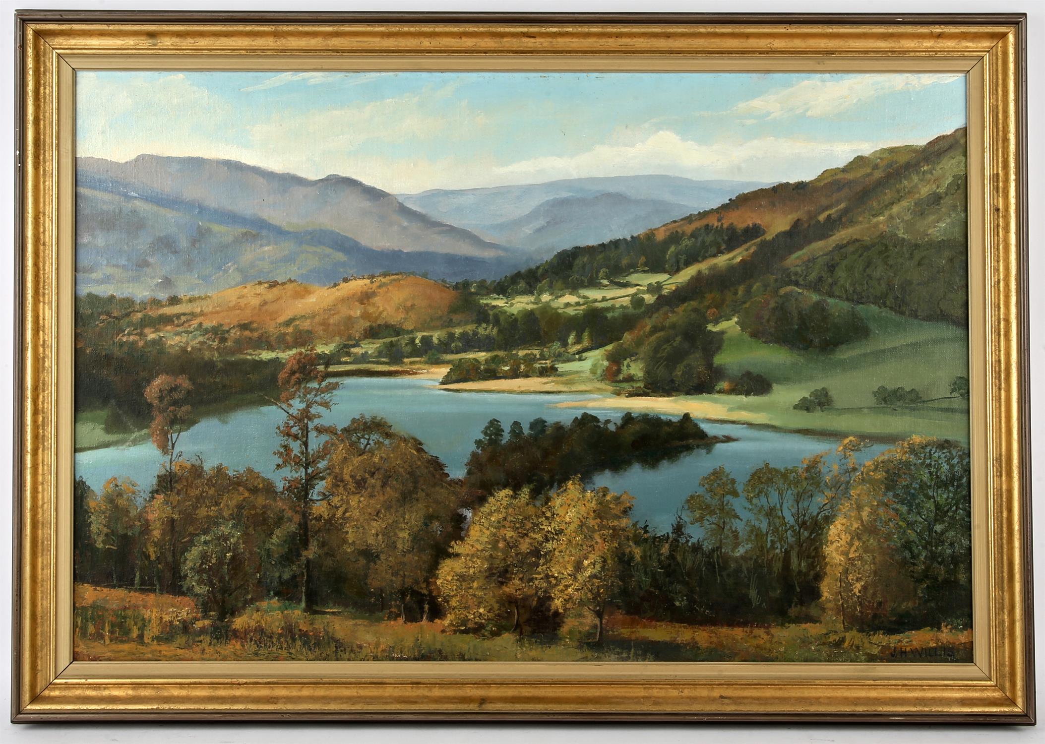 John Henry Willis, (British b.1887), Rydal Water, oil on canvasboard, signed lower right, - Image 2 of 4