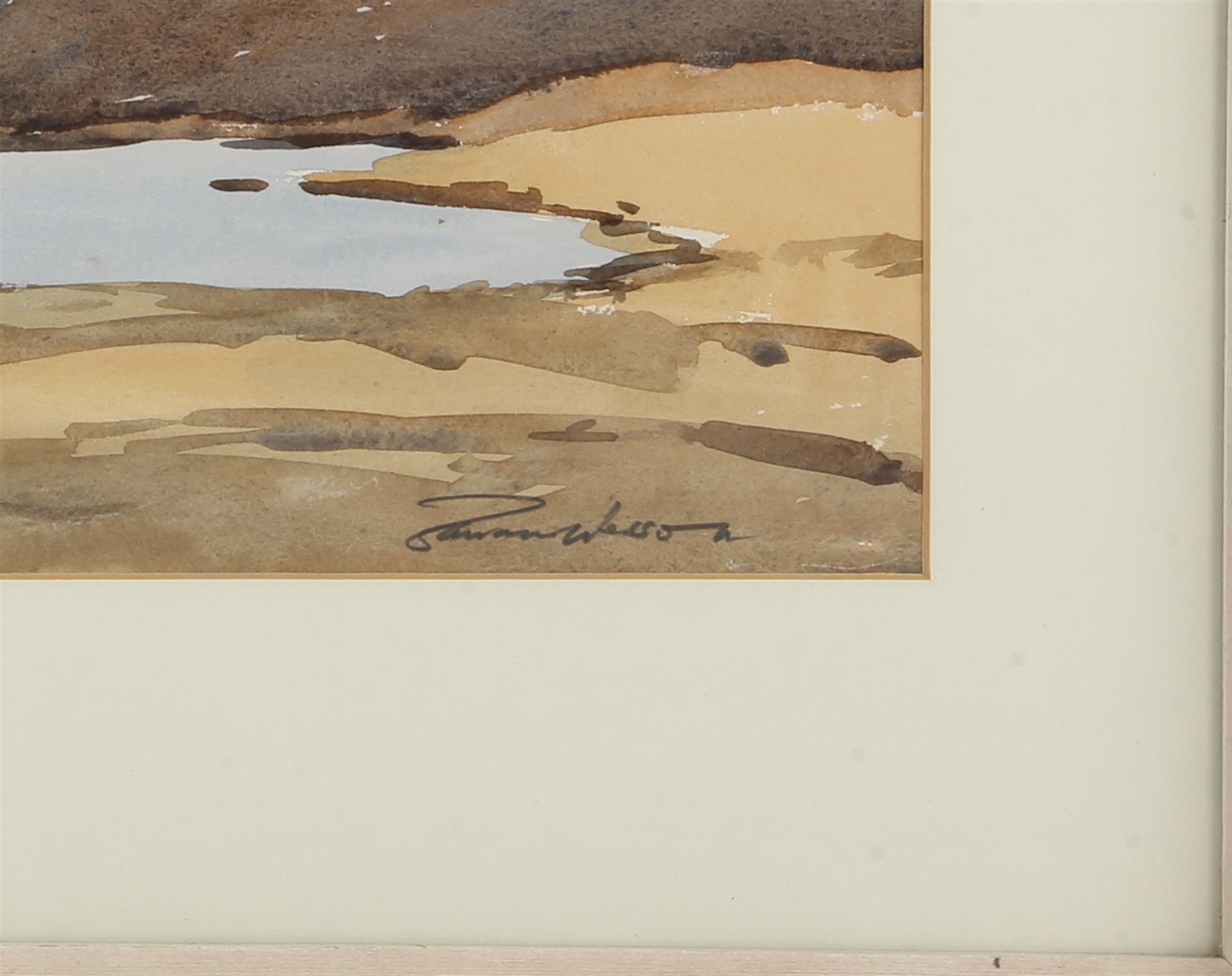 Edward Wesson (British 1910/1983), Lake landscape, watercolour, signed lower right, 32 x 49cm. - Image 3 of 4