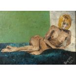 ** Bacon (20th century). Reclining nude, oil on board, signed and dated '54 lower right, 40 x 55cm.