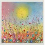 Yvonne Coomber (British contemporary), 'Kiss', colour print, signed lower right, titled lower