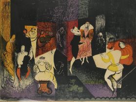 § John Piper (British 1903-1992). Elizabethan Dance, colour lithograph, published by J.