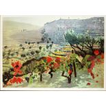 Patrick Procktor (Irish 1936-2003), Vineyard, colour lithograph, signed lower right,