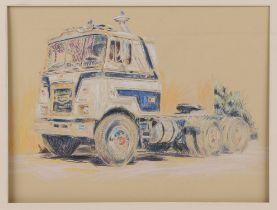 Roger Alsop (British 20th century), A group of studies of classic cars, motobikes, Mercedes car,