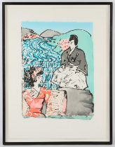 Patrick Procktor (Irish 1936-2003), Kibuki, colour screenprint, signed and numbered 57/100 lower