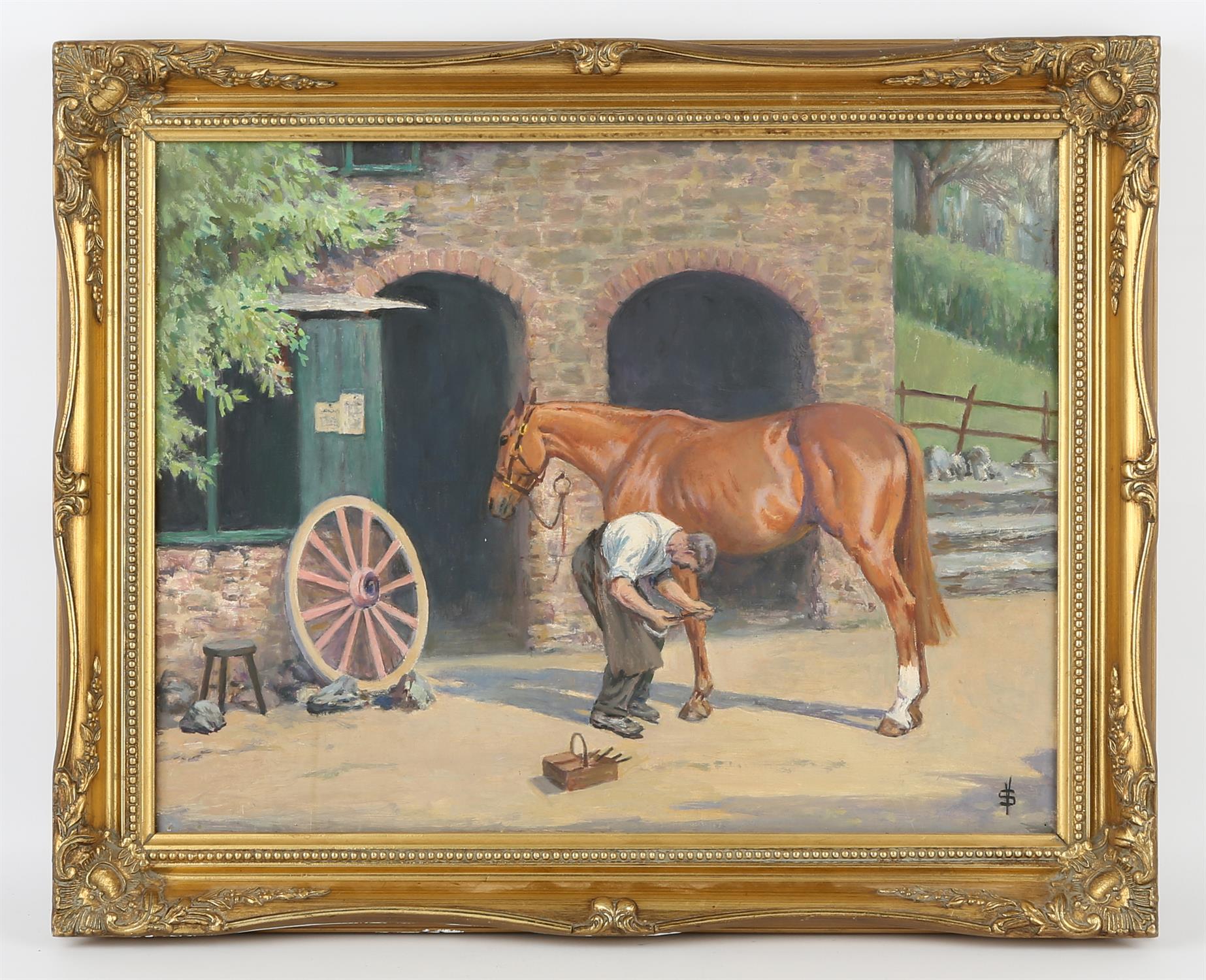Violet Skinner (Irish 20th century), Huntsman on horseback; 'Silver Ray'; Brendon, Exmoor, - Image 2 of 3