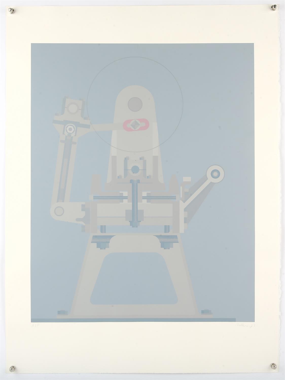 Roger Nellens (Belgian 1937-2021), Machine III, colour screenprint, Tate Collection,