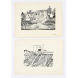 § Edward Bawden (British 1903-1989), Cowes; Finchingfield, a pair, pen and ink, both signed and