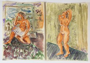 Russian School (20th century), Nude and figure studies, seventeen watercolour and pen and ink,