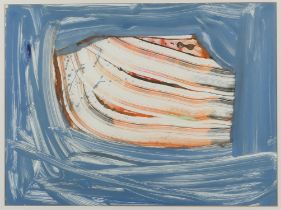 Henry Garfitt (Contemporary), Orange Blue Ghost, acrylic on board, signed, inscribed and dated 2004