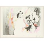 § Ronnie Wood (British b.1947), Billie Holliday & Bessie Smith, colour print, signed lower right,