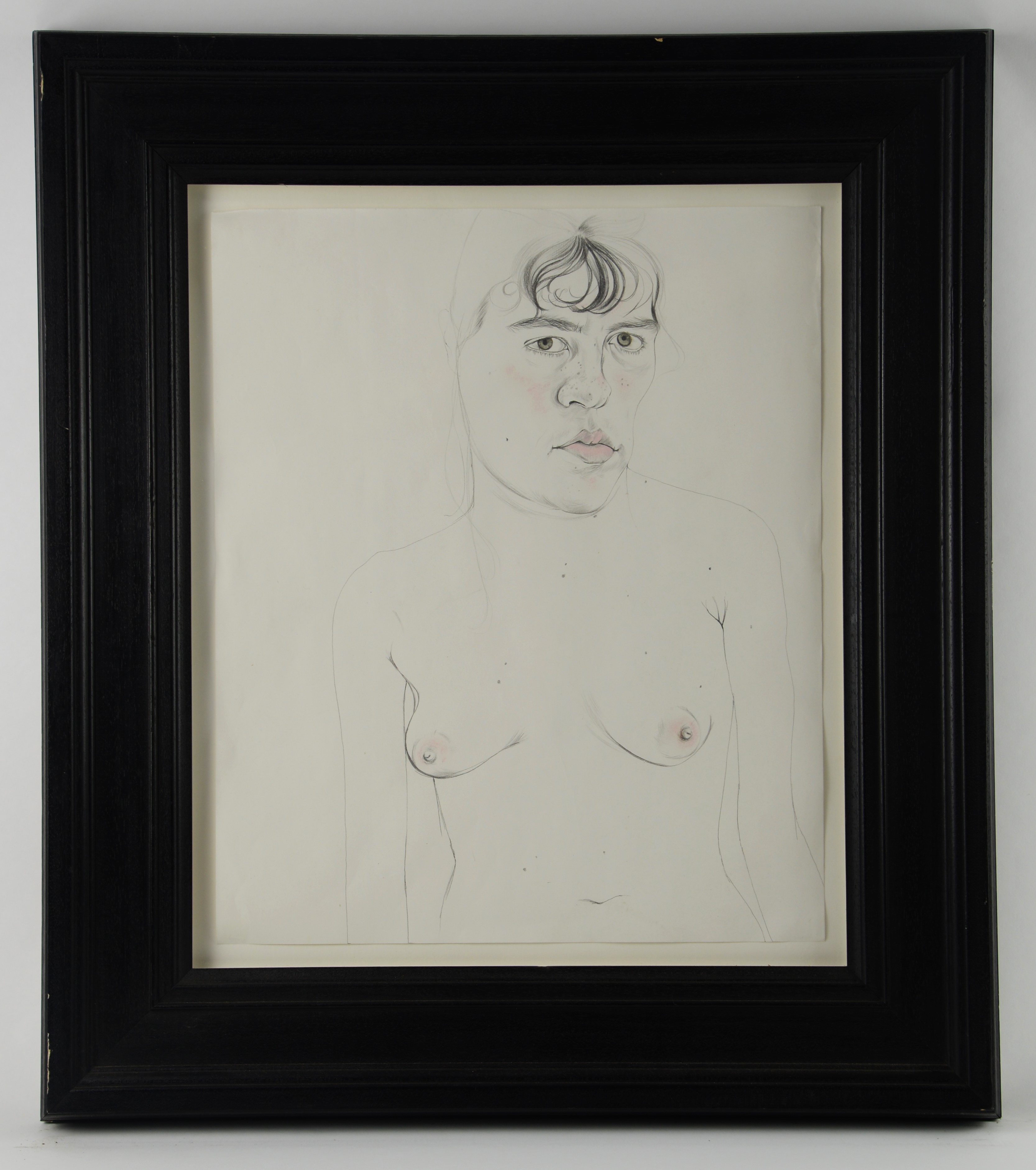 British School (contemporary), Nude studies, three, pencil heightened with red chalk, - Image 2 of 3