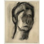 Dorothy Mead (1928-1975), 'Self portrait', charcoal, dated Oct 65 lower right, 29 x 23.5cm.