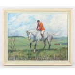 Violet Skinner (Irish 20th century), Huntsman on horseback; 'Silver Ray'; Brendon, Exmoor,