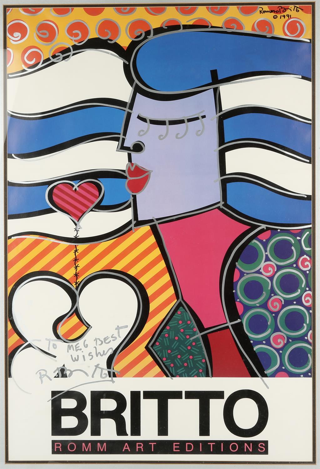 Britto Romero Britto (Brazilian b.1963), Britto Rom Art Editions, lithographic poster,